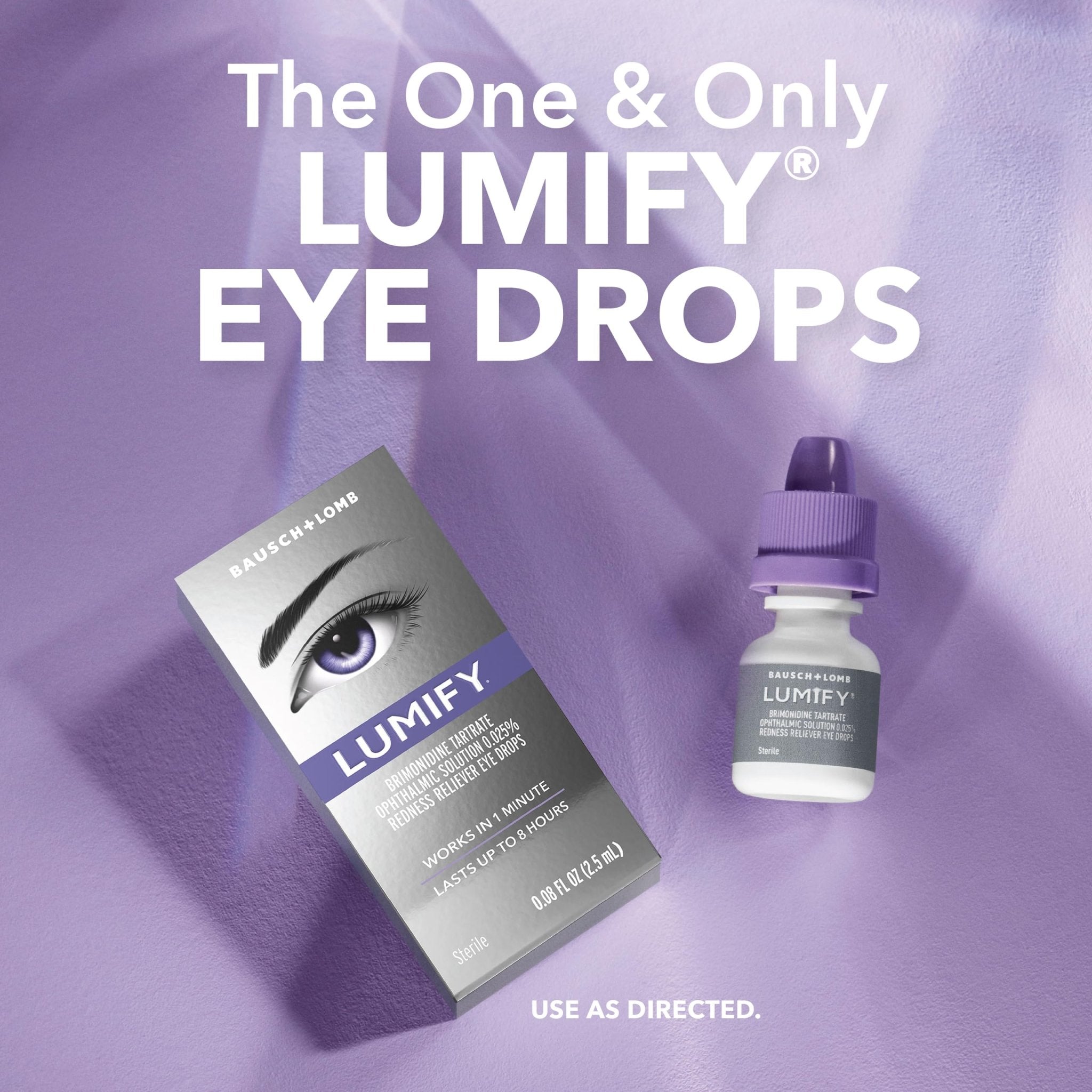 LUMIFY Eye Drops for Red Eyes, Redness Reliever for Brighter Looking Eyes, Works in 1 Minute & Lasts Up to 8 Hours, Eye Drops, 0.17 Fl Oz (5 mL) - TrustMedUSA