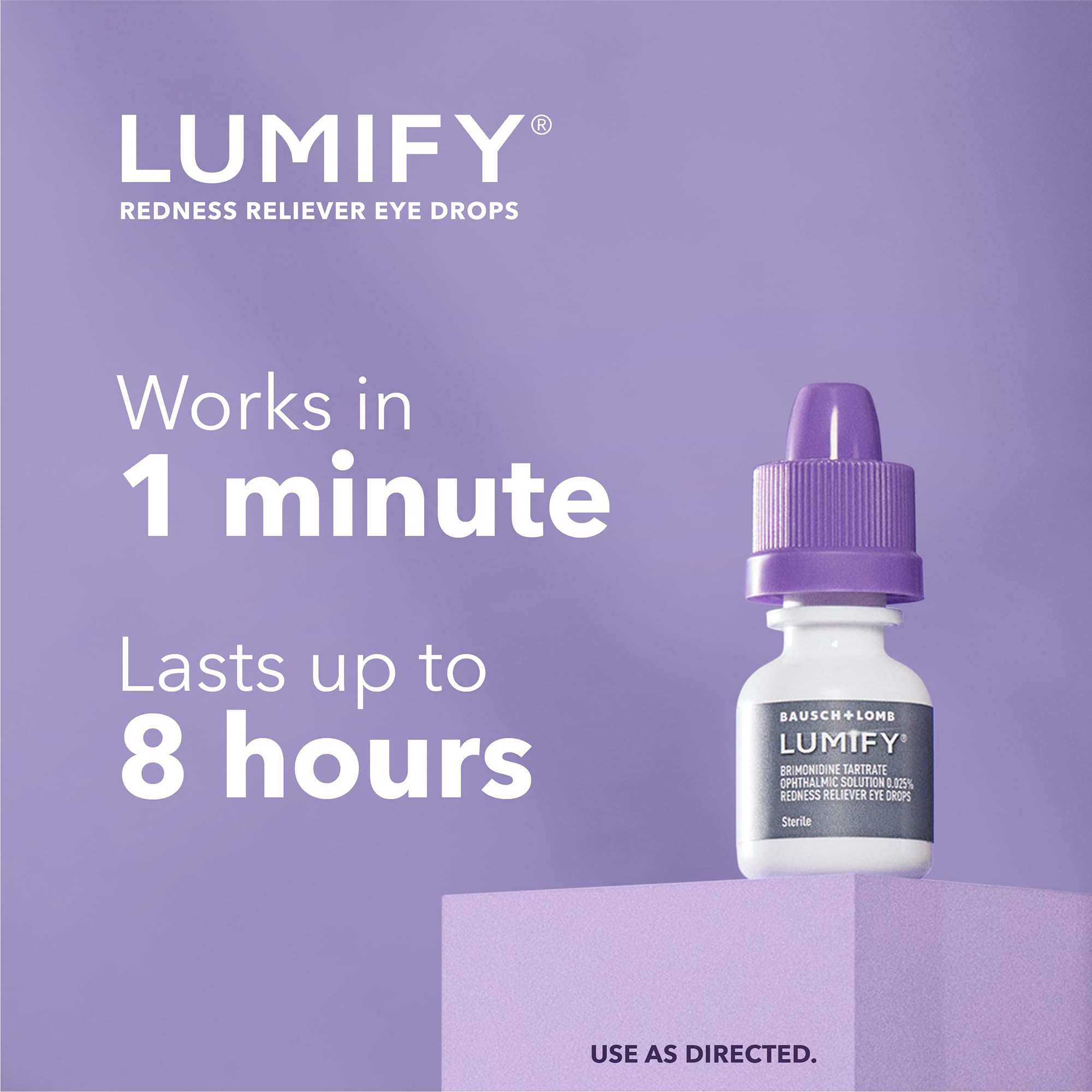 LUMIFY Eye Drops for Red Eyes, Redness Reliever for Brighter Looking Eyes, Works in 1 Minute & Lasts Up to 8 Hours, Eye Drops, 0.17 Fl Oz (5 mL) - TrustMedUSA