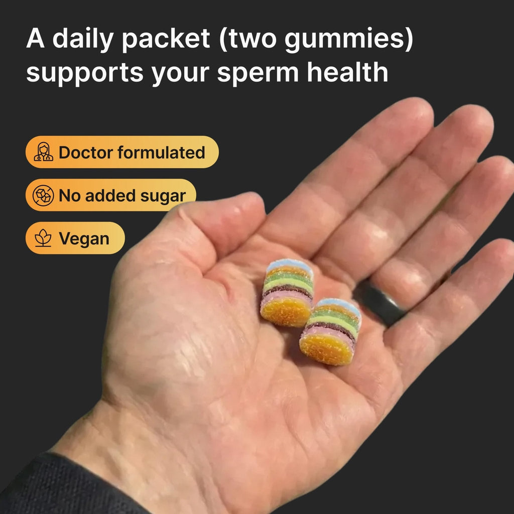 Luminary Vitamins Create for Men | IVF-Doctor Formulated Male Fertility Gummies | 300 mg CoQ10, 900 mg L-Carnitine, 10 mg Lycopene | Supports Sperm Health | Vegan & No Added Sugar (28 Day Supply) - Maple Wellness Supplements
