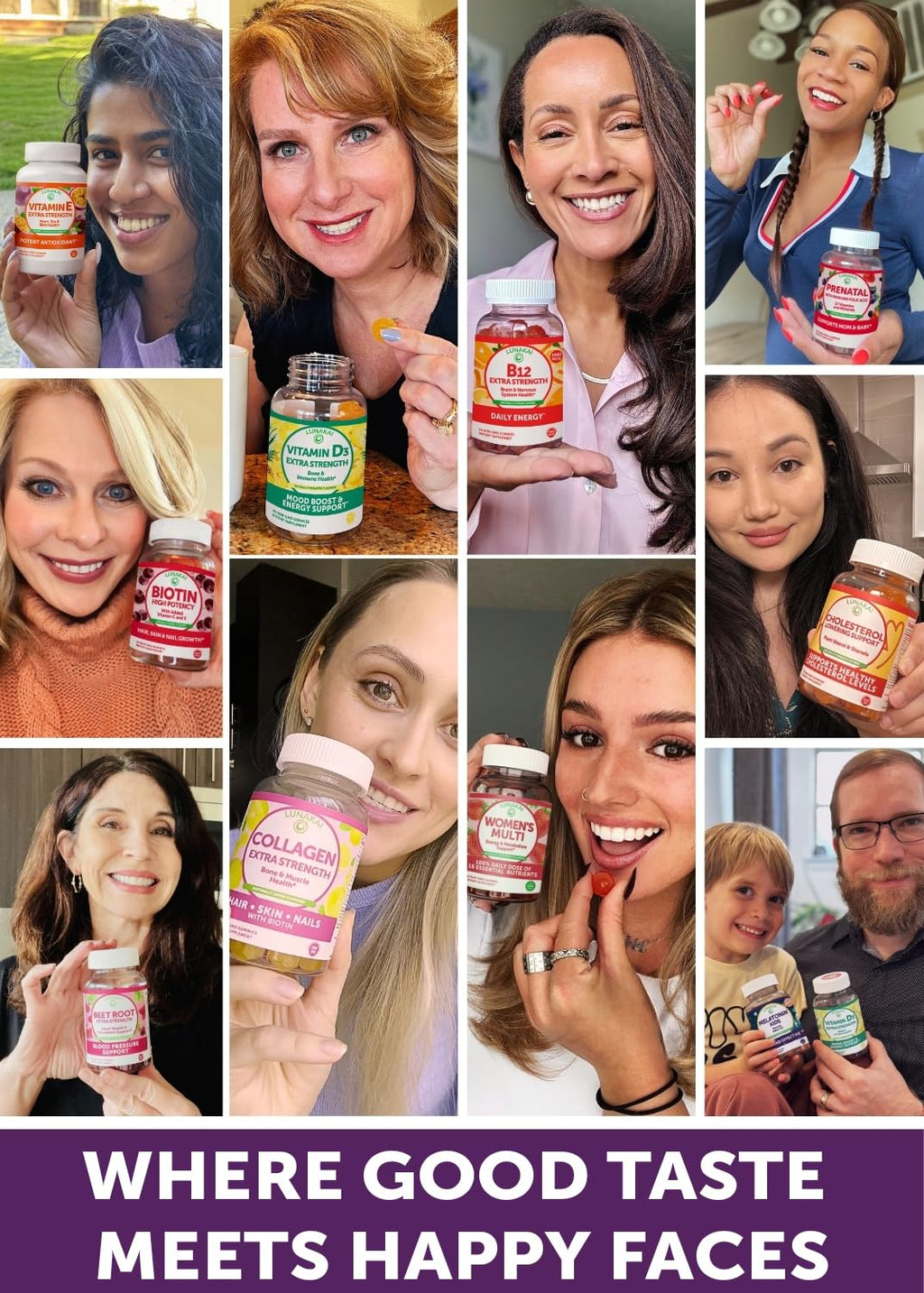 Lunakai USA Made 50 Plus Women's Multivitamin Gummies - Delicious Formula Enhanced with Essential Vitamins & Minerals for Health & Vitality - 60ct - TrustMedUSA