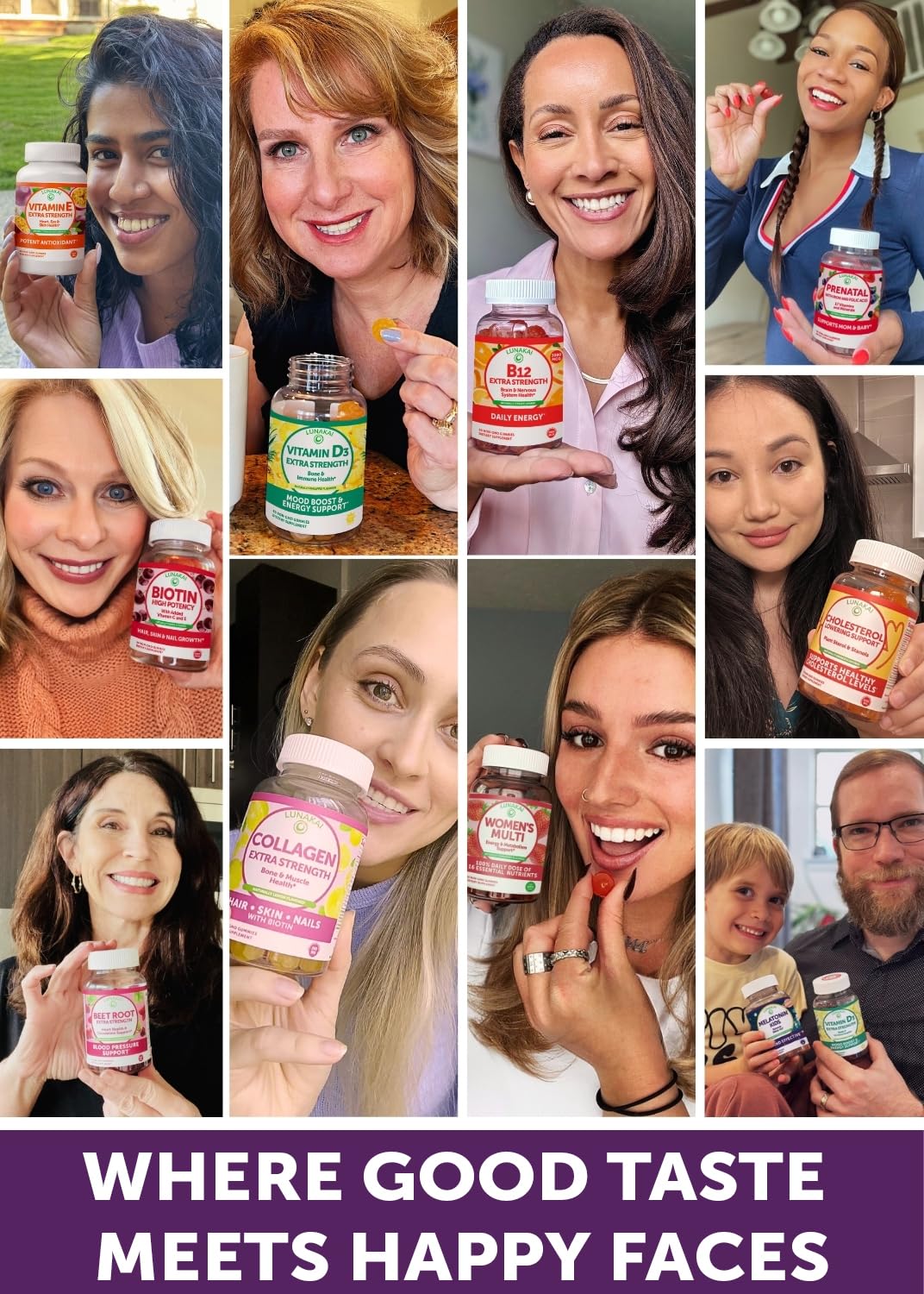 Lunakai USA Made 50 Plus Women's Multivitamin Gummies - Delicious Formula Enhanced with Essential Vitamins & Minerals for Health & Vitality - 60ct - TrustMedUSA