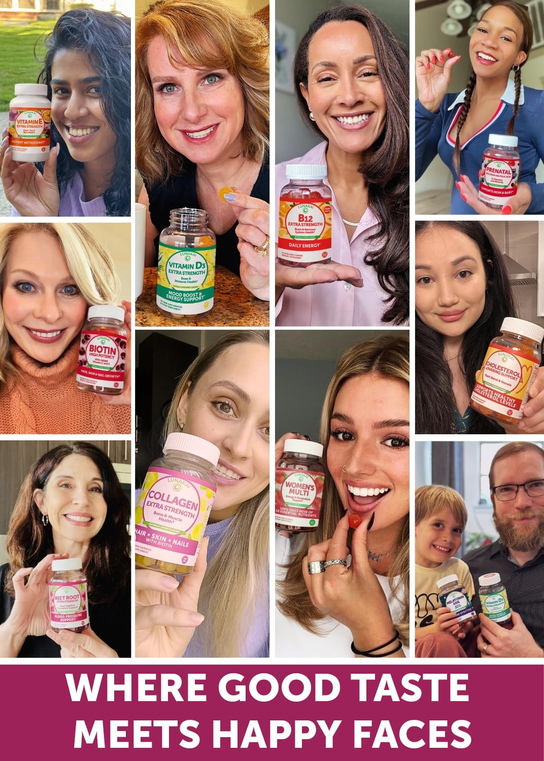 Lunakai USA Made Beet Root Gummies with Antioxidant Blend - Delicious Non-GMO Beet Chews, 60ct - TrustMedUSA