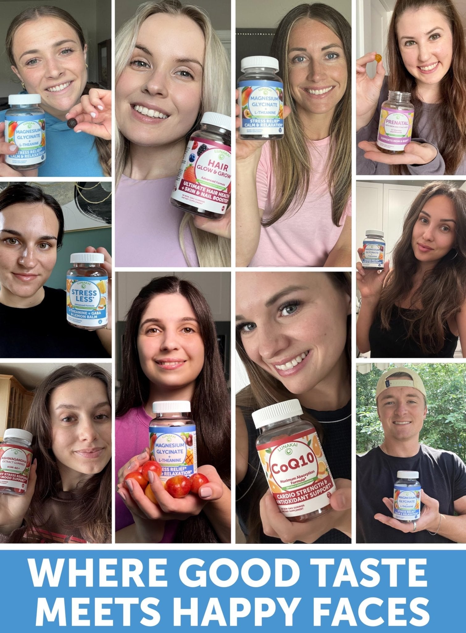 Lunakai USA Made Magnesium Glycinate Gummies with L-Theanine for Kids & Adults – 420mg Magnesium Supplement for Calm - TrustMedUSA