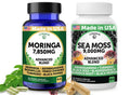 Lunakai USA Made Moringa & Sea Moss Capsules Bundle – 6-in-1 & 16-in-1 Advanced Blends – 60 Non-GMO Veggie Capsules Each - TrustMedUSA
