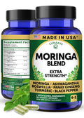 Lunakai USA Made Pure Moringa Capsules – Advanced Moringa Leaf Extract Supplement with Ashwagandha, Boswellia - TrustMedUSA