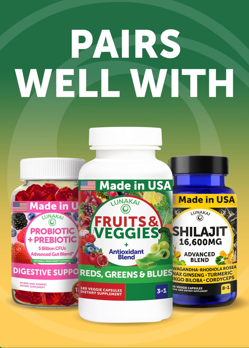 Lunakai USA Made Pure Moringa Capsules – Advanced Moringa Leaf Extract Supplement with Ashwagandha, Boswellia - TrustMedUSA