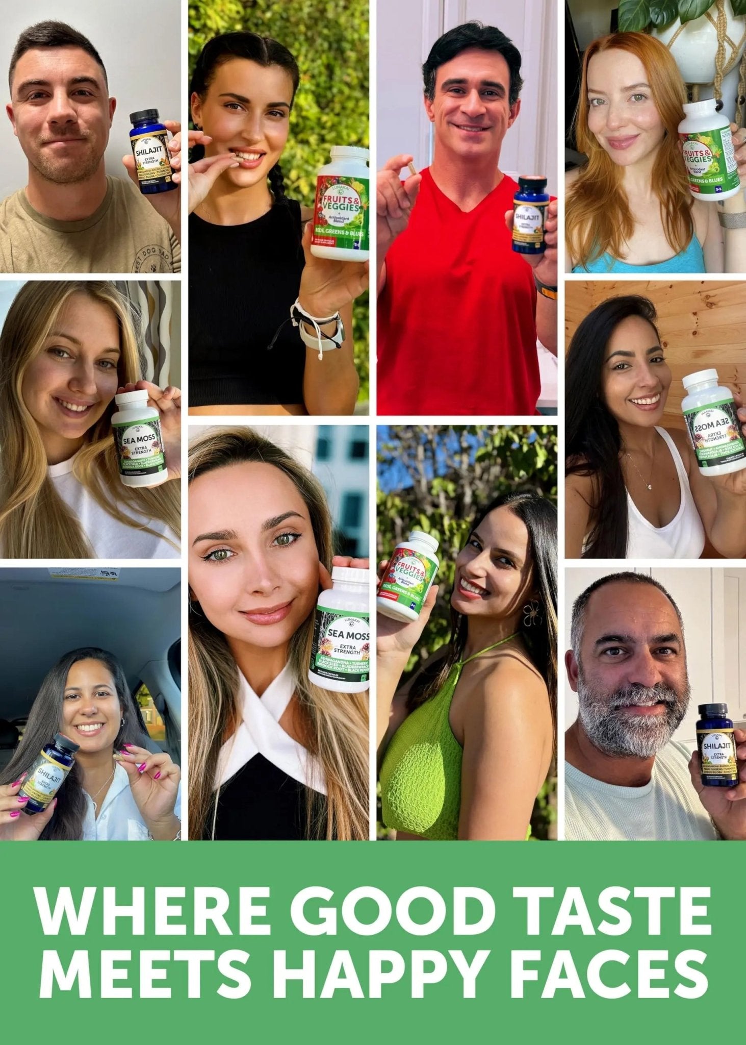 Lunakai USA Made Superfood Fruits & Veggies Supplement & Irish Sea Moss Bundle with 4 Blends, Black Seed Oil & Ashwagandha for Immune & Wellness Support - TrustMedUSA