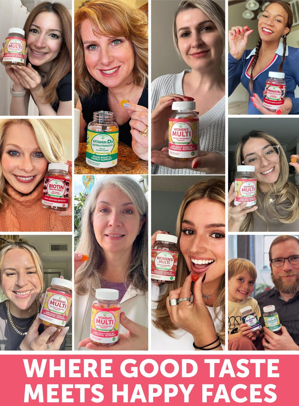 Lunakai USA Made Womens Multivitamin Gummies – Delicious Daily 16 Multi Vitamins for Women – Wellness, Energy & Essential Health Support, 60ct - TrustMedUSA