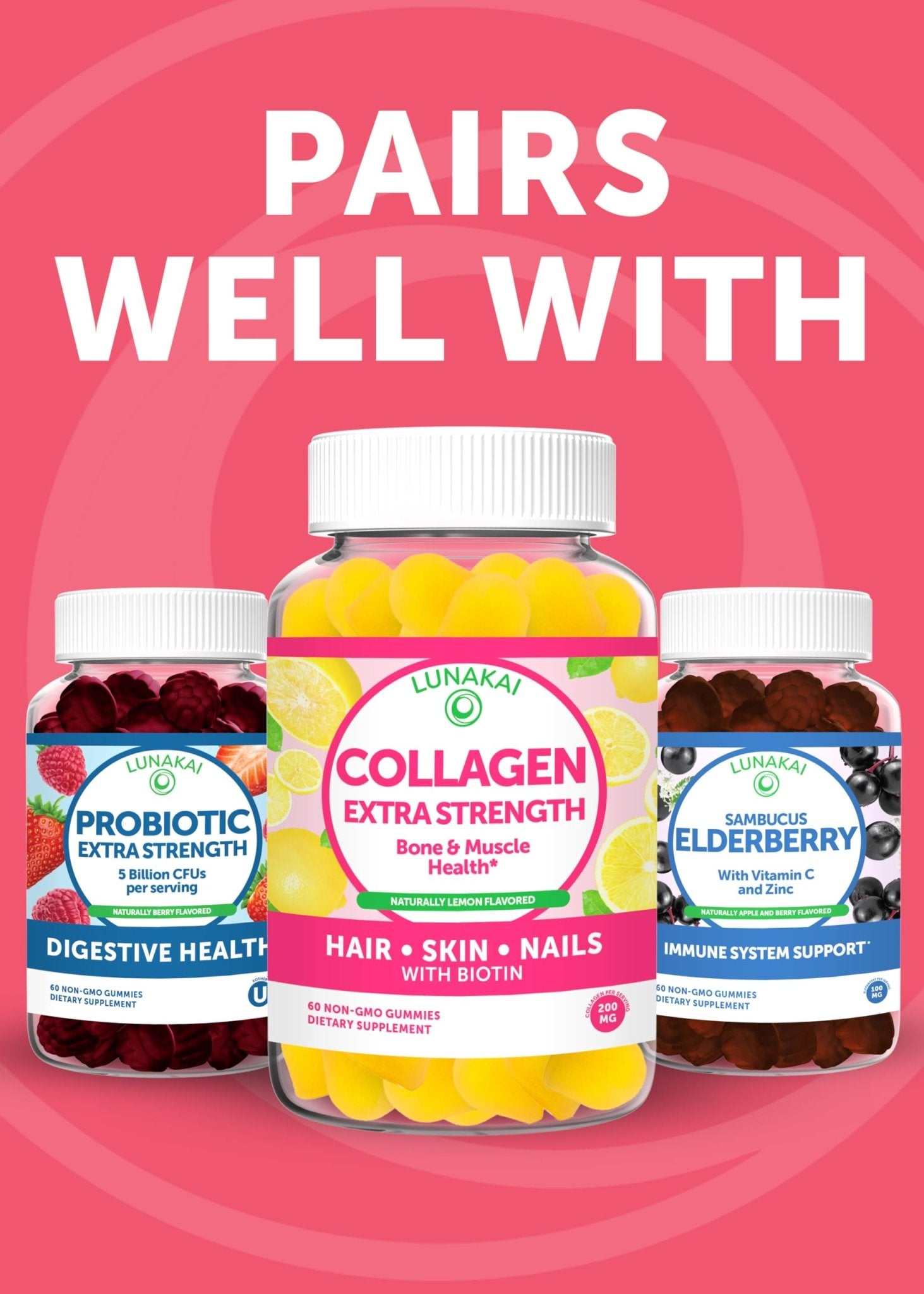 Lunakai USA Made Womens Multivitamin Gummies – Delicious Daily 16 Multi Vitamins for Women – Wellness, Energy & Essential Health Support, 60ct - TrustMedUSA