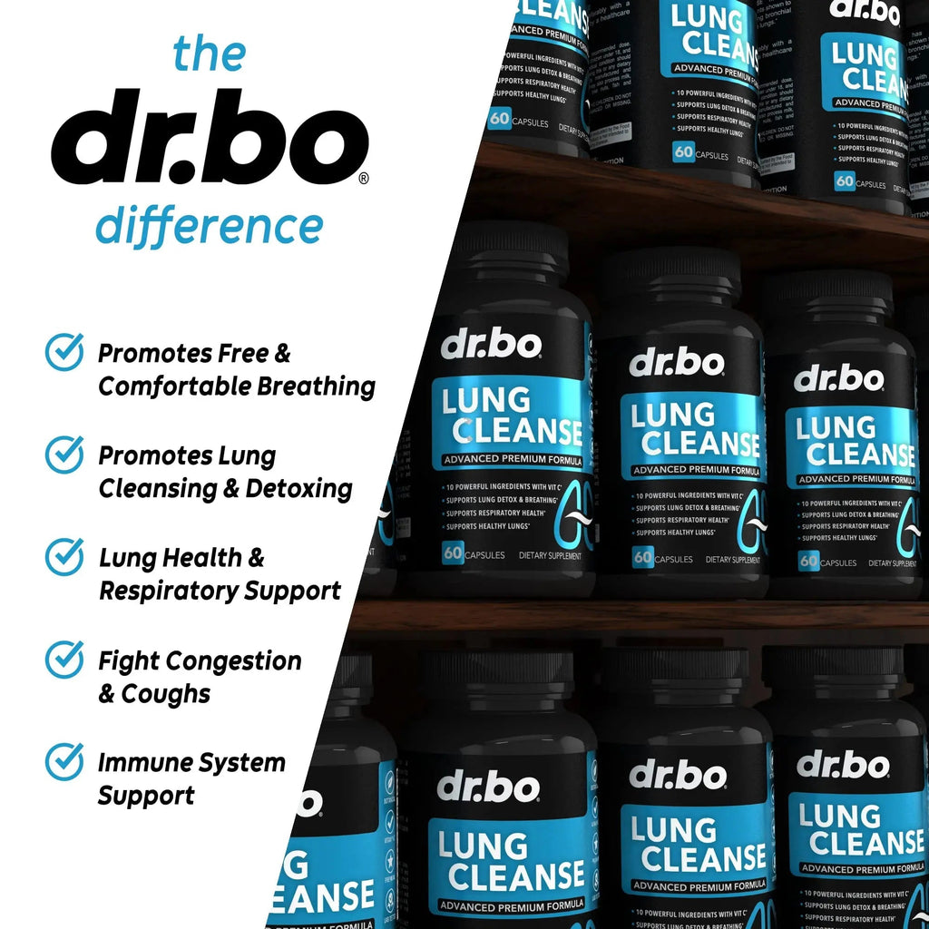 Lung Cleanse Support Supplement - Respiratory Supplements to Quit & Stop Smoking Aids - Herbal Detox for Lungs & Bronchial Health - Smokers Cleanser Breathe Aid for Mucus Clear Relief - 60 Capsules - TrustMedUSA