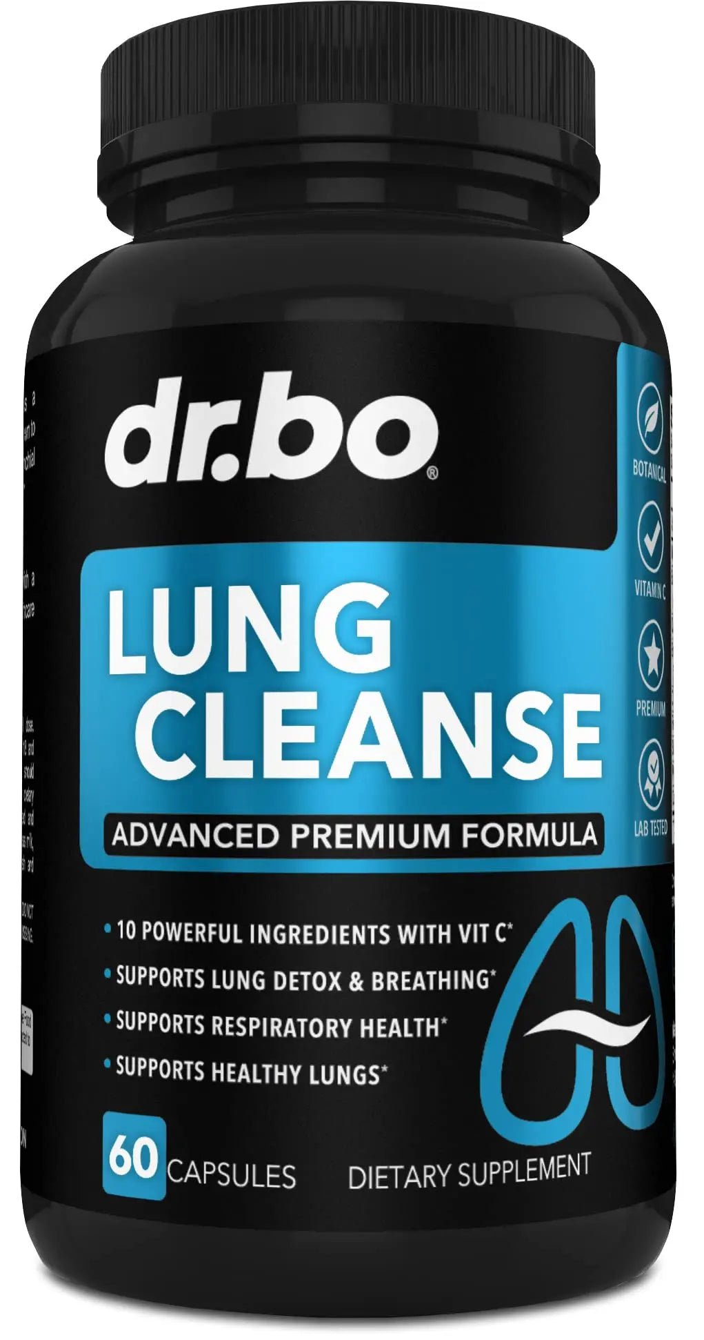 Lung Cleanse Support Supplement - Respiratory Supplements to Quit & Stop Smoking Aids - Herbal Detox for Lungs & Bronchial Health - Smokers Cleanser Breathe Aid for Mucus Clear Relief - 60 Capsules - TrustMedUSA