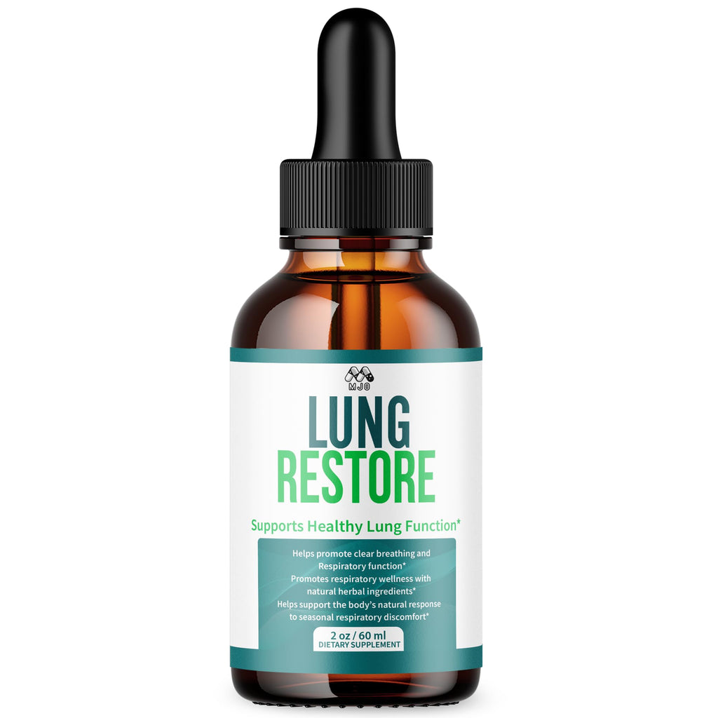 Lung Restore Drops, Official LungRestore Liquid Supplement Drops with All Natural Ingredients, Lung Restore Advanced Lungs Wellness Support Formula with Premium Vitamins for Women & Men (30 Servings) - TrustMedUSA