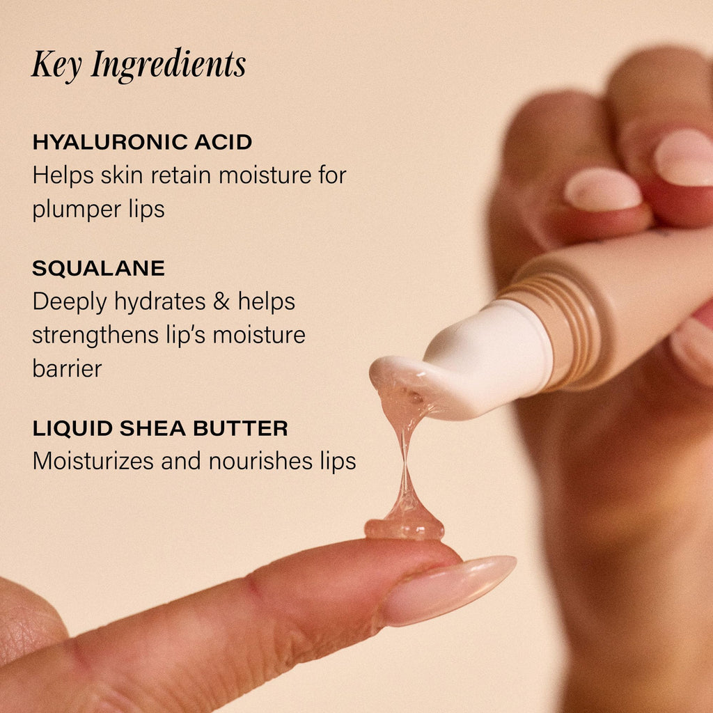 '+ Lux Unfiltered N°15 Cold Plunge Soothing Lip Serum - Hydrating Lip Balm - Hyaluronic Acid, Squalane & Shea Butter - Cooling Touch Applicator - Fragrance Free, Petroleum Free, Vegan - TrustMedUSA