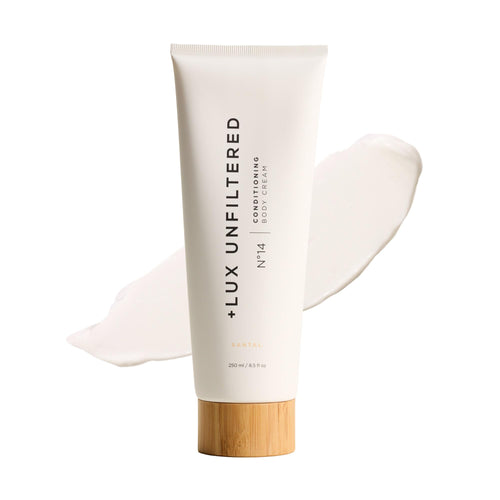 '+ Lux Unfiltered Tall Pour N°14 Body Lotion for Women - Moisturizing Body Cream with Jojoba, Squalane, Shea Butter, Vitamin C & Hyaluronic Acid - Hydrating Body Lotion, Non-Greasy - Santal - TrustMedUSA