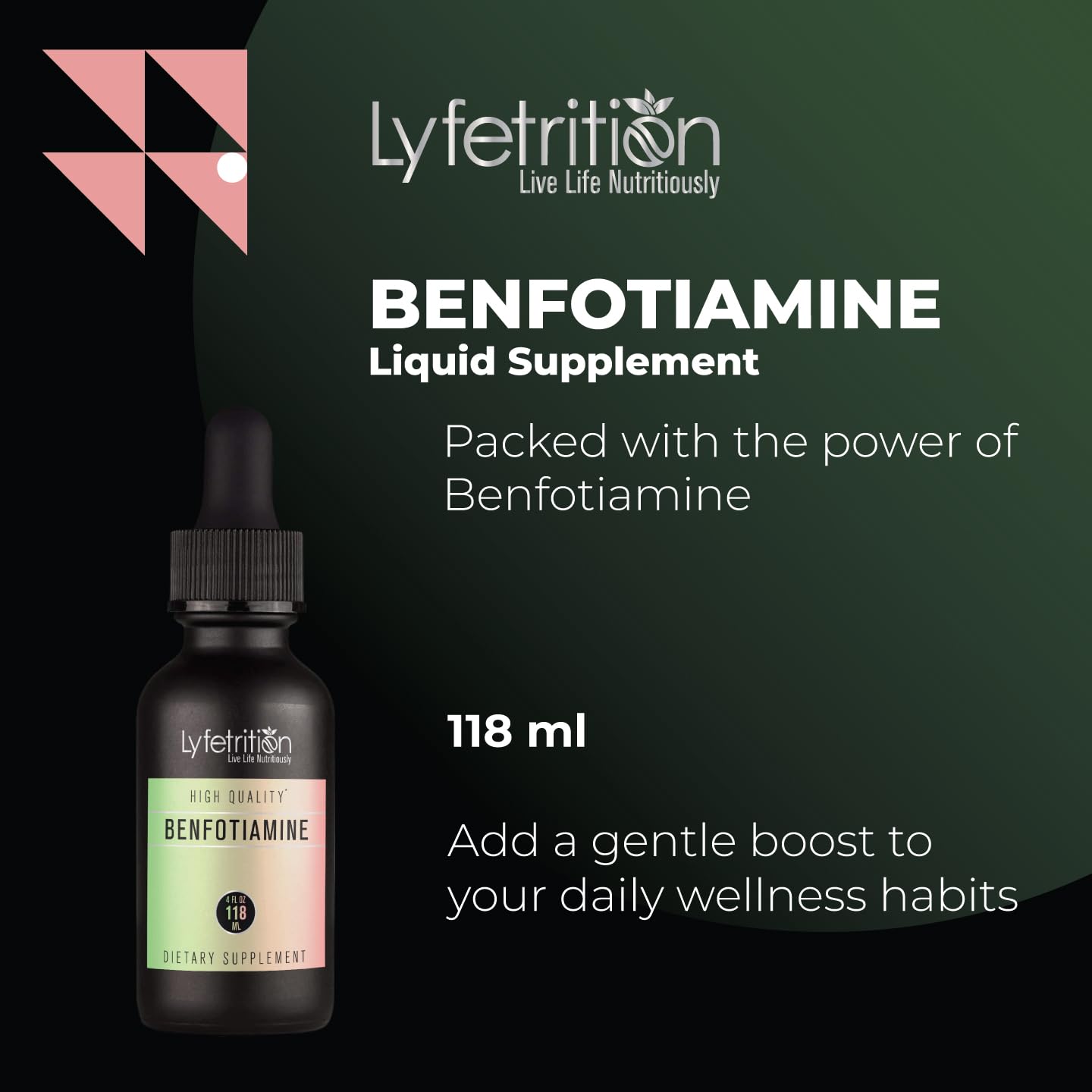 Lyfetrition Benfotiamine 118 ml, 4 FL Oz Liquid, 220 Servings, Made in USA, Quick Absorption, Potent Ingredients, Non-GMO - TrustMedUSA