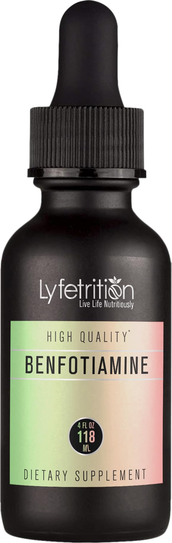 Lyfetrition Benfotiamine 118 ml, 4 FL Oz Liquid, 220 Servings, Made in USA, Quick Absorption, Potent Ingredients, Non-GMO - TrustMedUSA