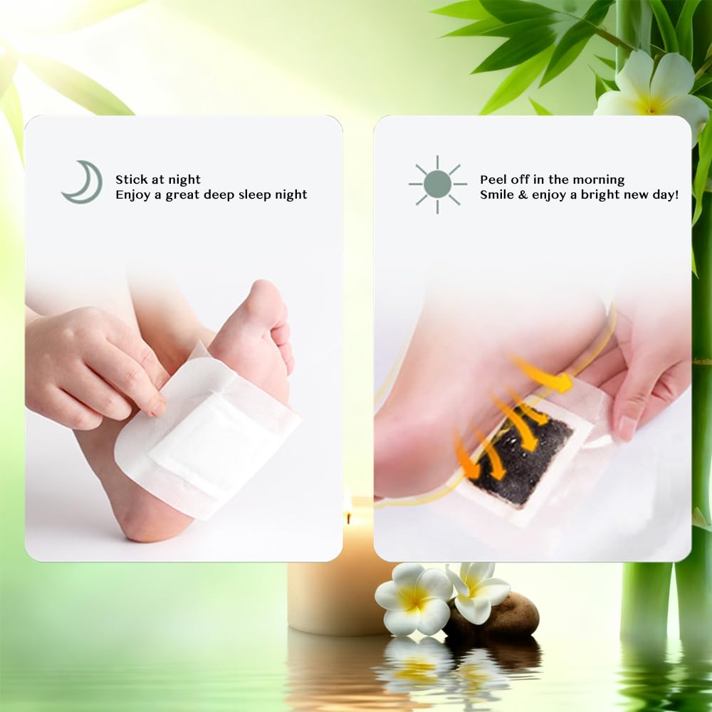 Lymph Care Foot Pads 50pads – Deep Cleansing Foot Pads with Ginger Oil for Relieve Stress, Improve Sleep, Help Lymphatic Drainage and Deep Cleansing - Maple Wellness Supplements