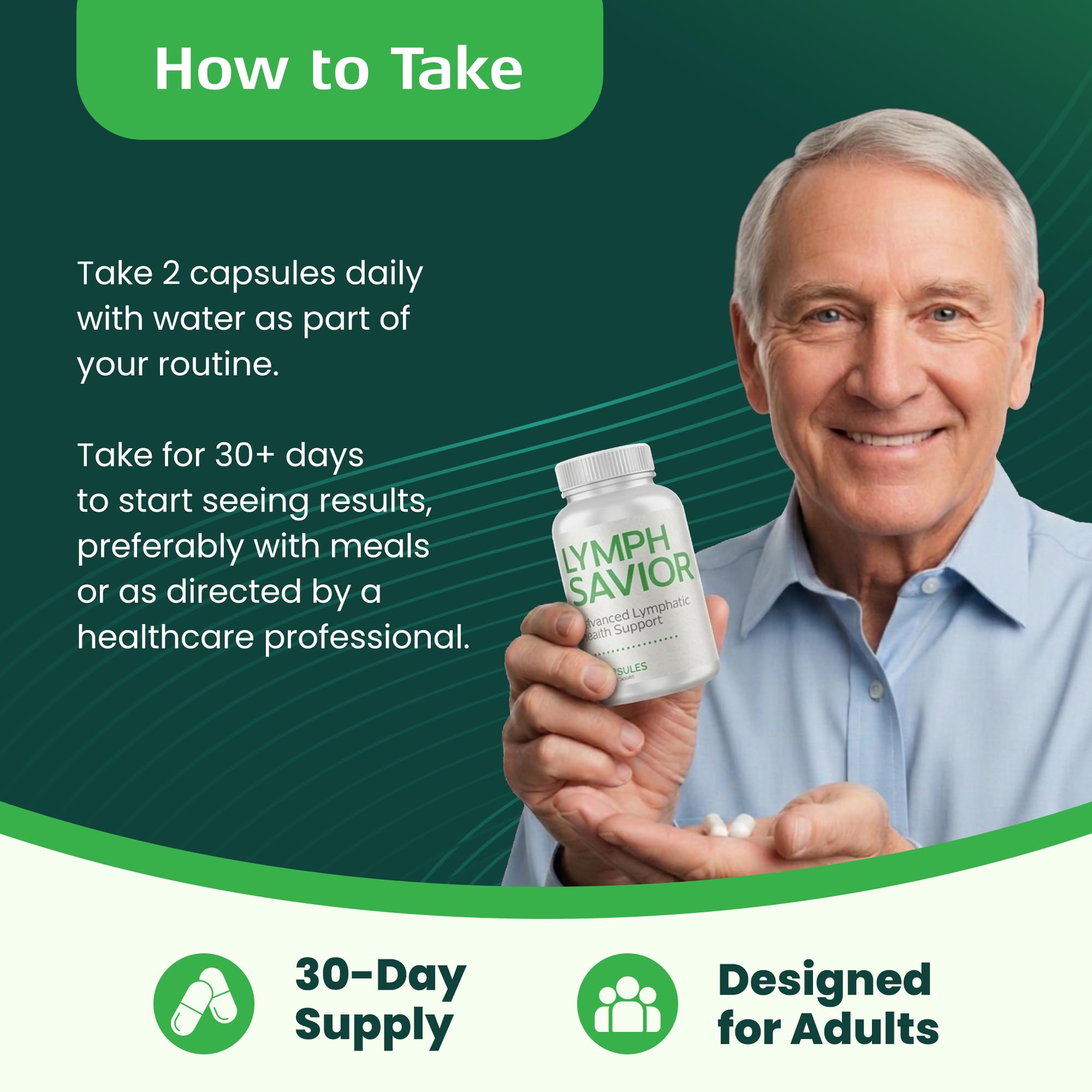 Lymph Savior - Plant-Based Lymphatic Support Supplement with Red Clover, Horse Chestnut & Burdock Root for Fluid Balance & Daily Wellness - Non-GMO, Made in USA - 30-Day Supply, 1 Bottle - Maple Wellness Supplements
