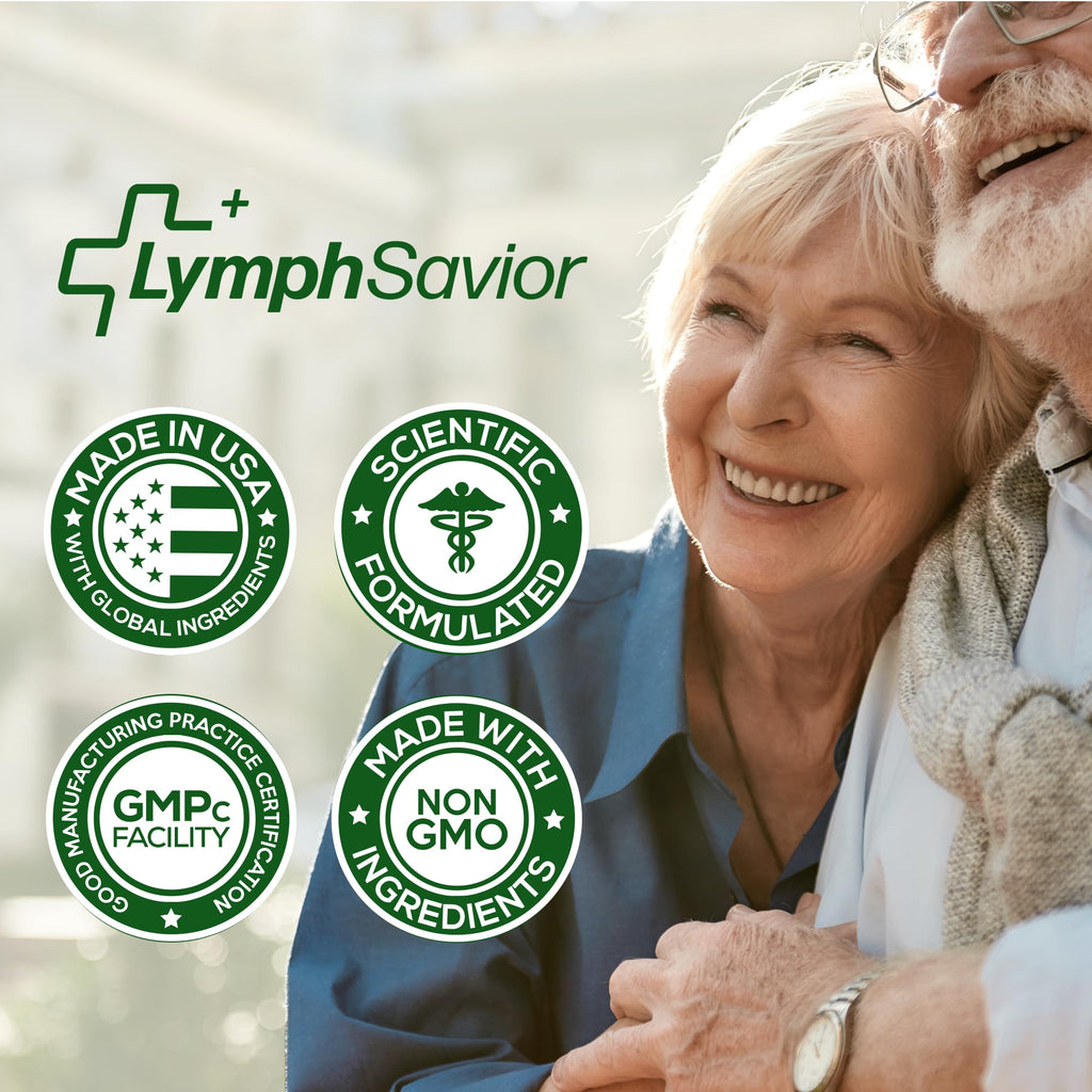 Lymph Savior - Plant-Based Lymphatic Support Supplement with Red Clover, Horse Chestnut & Burdock Root for Fluid Balance & Daily Wellness - Non-GMO, Made in USA - 30-Day Supply, 1 Bottle - Maple Wellness Supplements