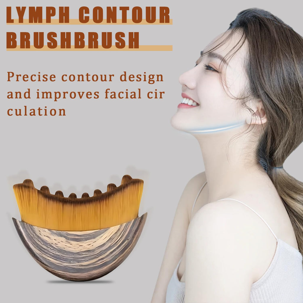 Lymphatic Contour Face Brush, Lymphatic Drainage Massager for Face, Ergonomic Facial Massage Tool for De-Puffing, Skin Firming & Enhanced Skincare Absorption - Maple Wellness Supplements
