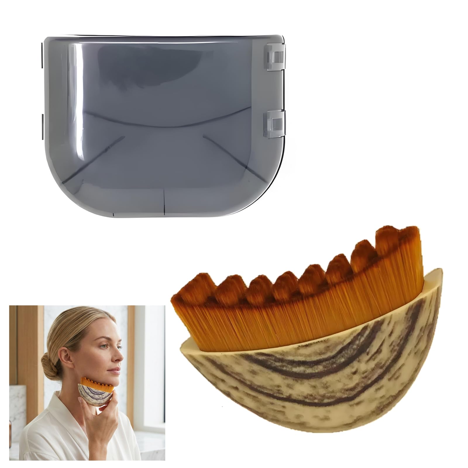 Lymphatic Contour Face Brush,1PCS Lymphatic Face Brush-Ultimate Lymphatic Drainage Tool for a Refreshed Complexion, Lymphatic Brush-Facial Tension Relief and Daily Skin Care (Gray Box) - Maple Wellness Supplements