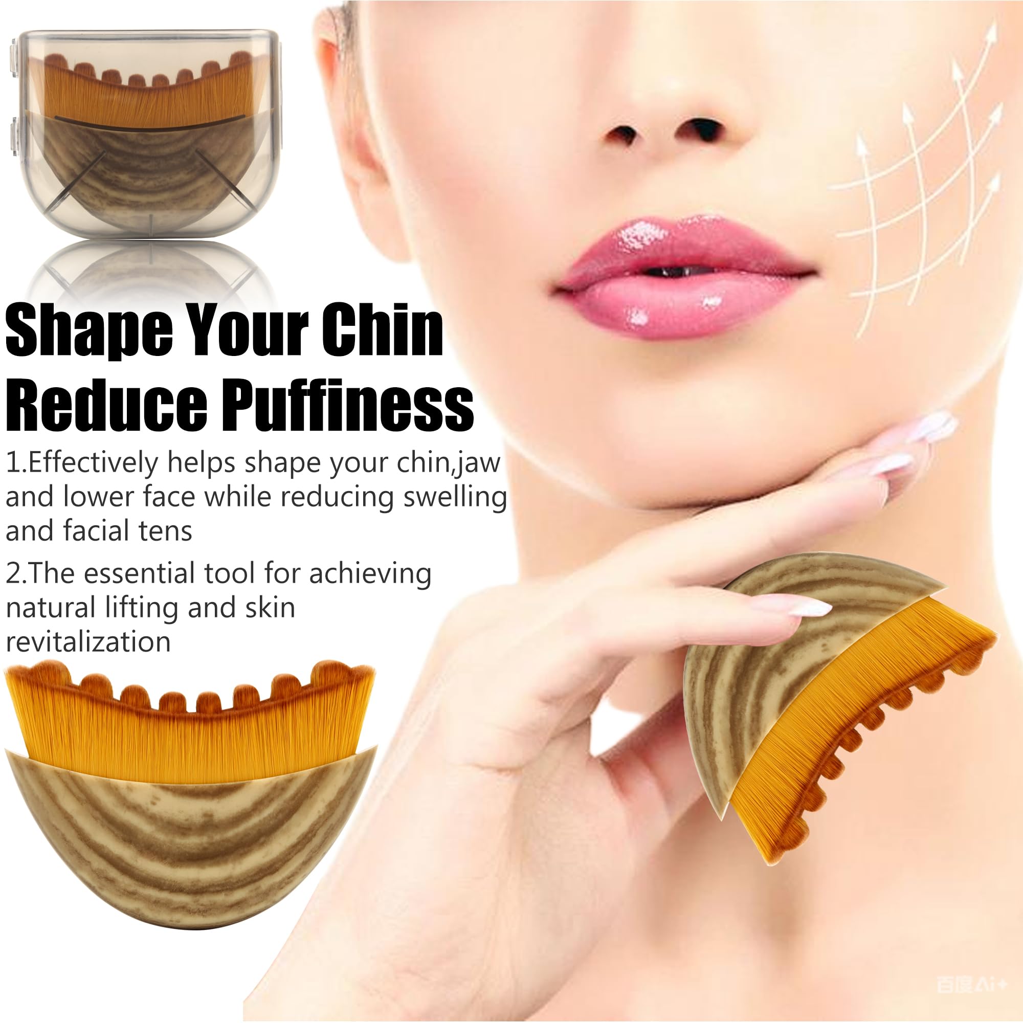 Lymphatic Contour Face Brush,Lymphatic Drainage Massager,Lymphatic Face Brush Ergonomically Designed to Fit The Skin Precisely Relieve Fatigue(1PCS) - Maple Wellness Supplements