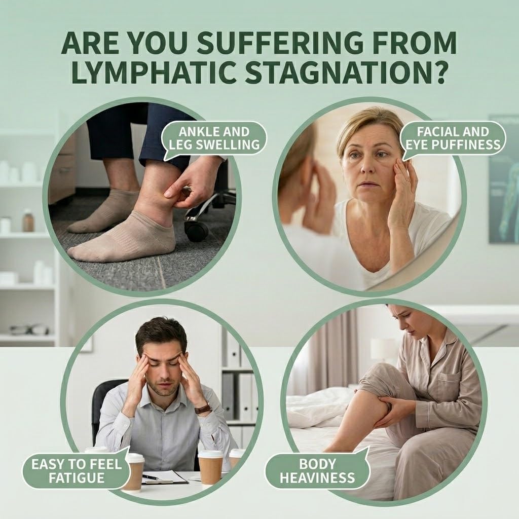 Lymphatic Drainage Capsules - Ease Body Heaviness & Facial Puffiness - Supports Natural Fluid Balance & Metabolism、Joint Discomfort - with Echinacea & Dandelion - 90 Vegan Capsules & Non-GMO - Maple Wellness Supplements