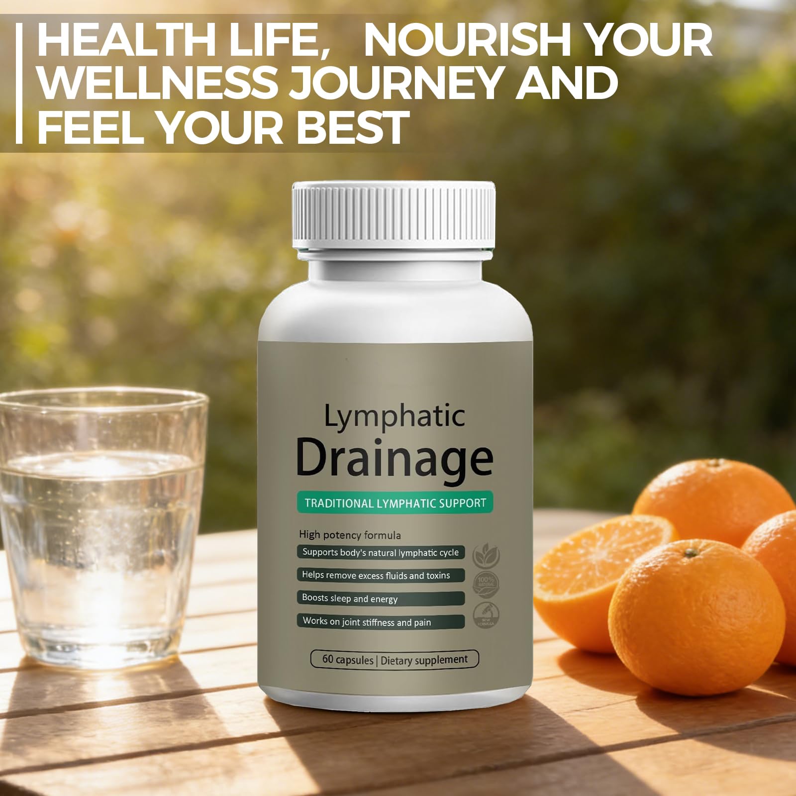 Lymphatic Drainage Capsules | Lymphatic Support Supplement for Women | Anti Cellulite, Water Retention & Bloating Relief | with Dandelion, Cleavers & Echinacea | Non-GMO, Gluten Free | 60 Count - Maple Wellness Supplements