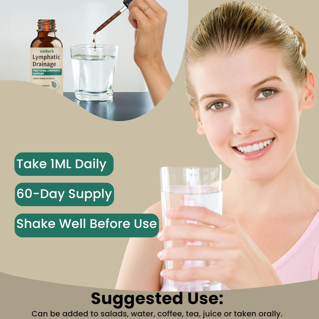 Lymphatic Drainage Drops, 2000mg Herbal Blend with Elderberry & Echinacea Dandelion，– Supports Lymphatic Drainage, Immune System & Detox 2 fl oz (2pcs) - Maple Wellness Supplements