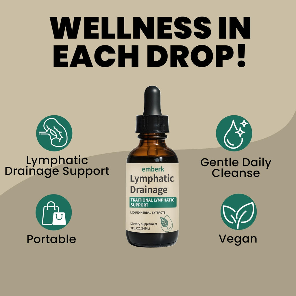 Lymphatic Drainage Drops, 2000mg Herbal Blend with Elderberry & Echinacea Dandelion，– Supports Lymphatic Drainage, Immune System & Detox 2 fl oz (2pcs) - Maple Wellness Supplements