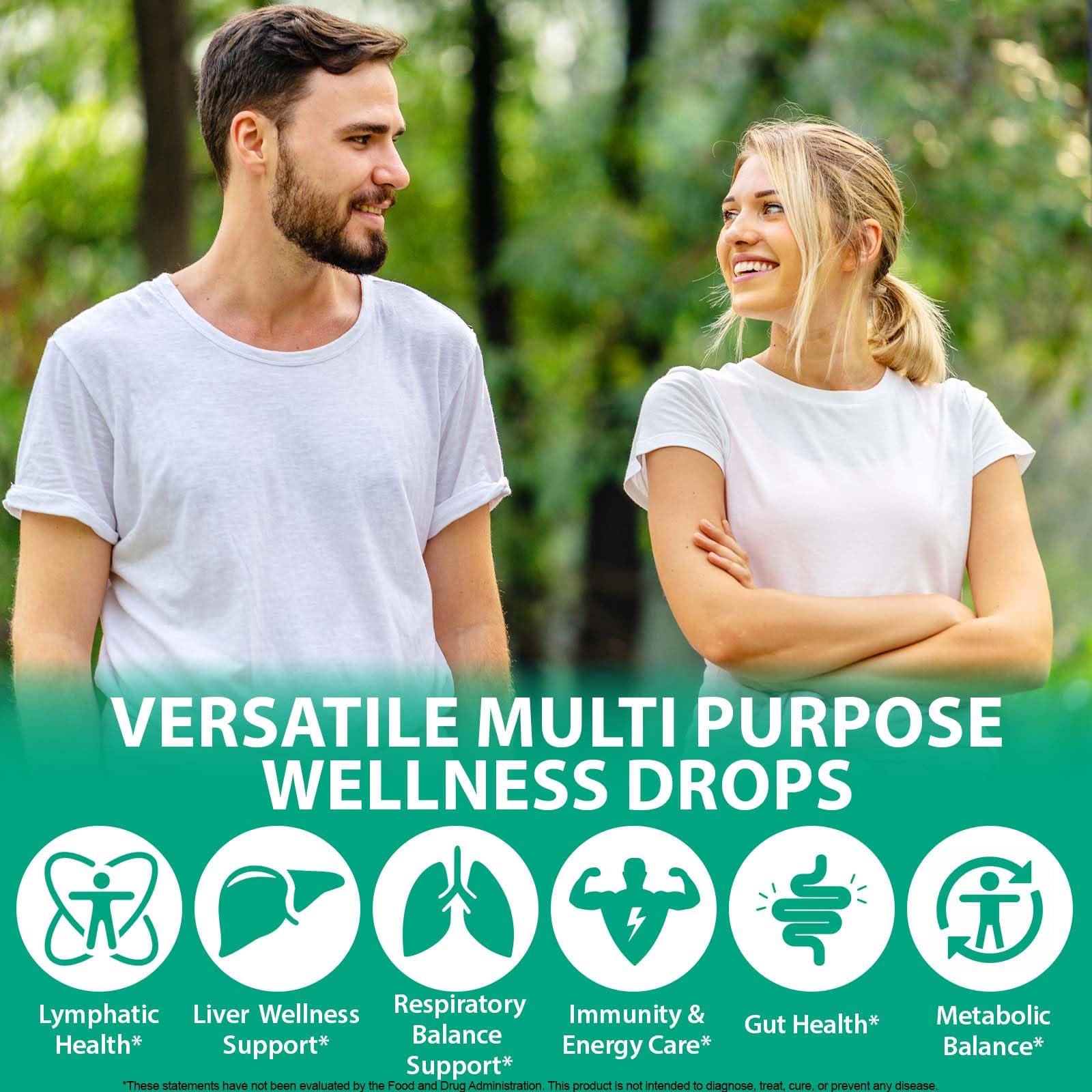 Lymphatic Drainage Drops 21-in-1 | 6000mg Herbal Blend | Lymph System Support Supplement | with Echinacea, Dandelion, Burdock, Calendula, Turmeric & More | for Women & Men | 60ml - Maple Wellness Supplements
