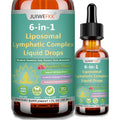 Lymphatic Drainage Drops, 6-IN-1 Lymphatic Complex w. Burdock Dandelion Kelp Cleavers, New Maximum Potency Lymph System Support for Bloat Balance Cortisol Immune Full Body Detox & Skin Vitality - TrustMedUSA