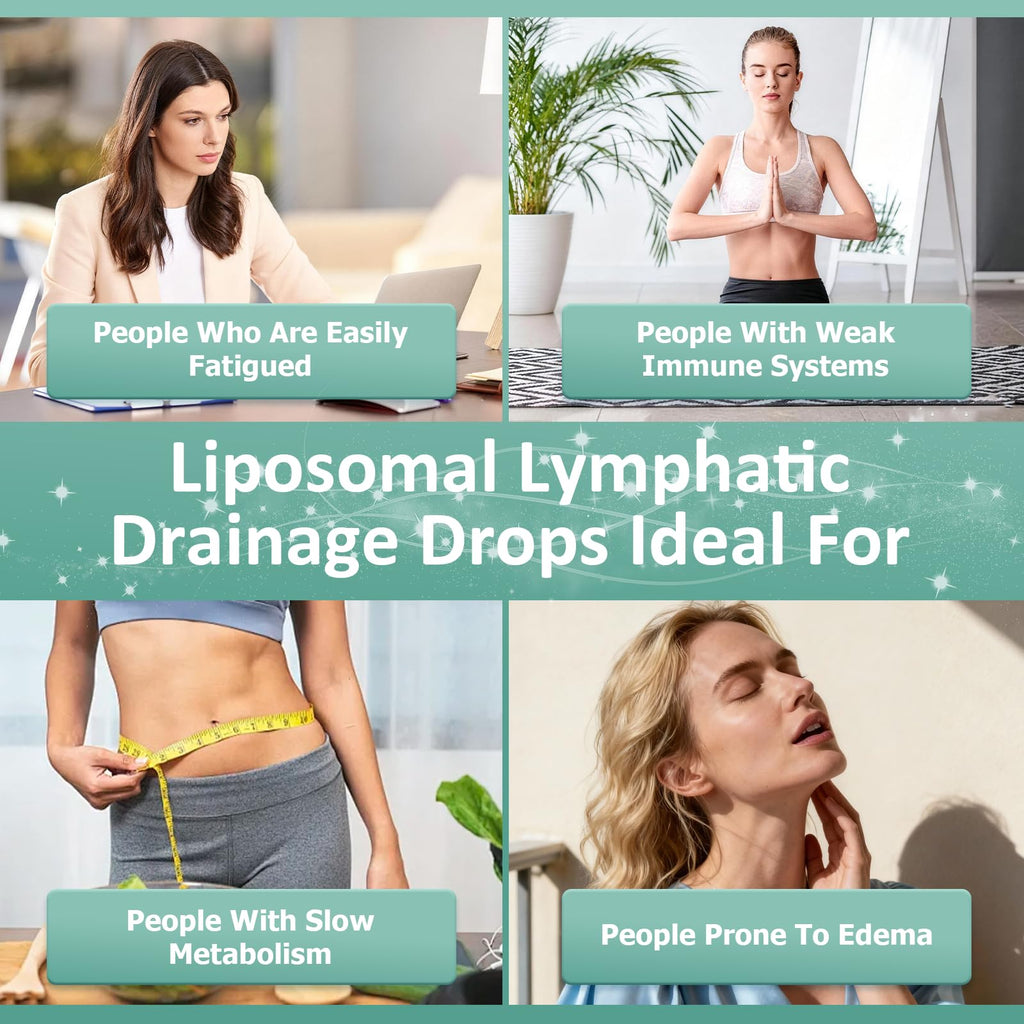 Lymphatic Drainage Drops, 6-IN-1 Lymphatic Complex w. Burdock Dandelion Kelp Cleavers, New Maximum Potency Lymph System Support for Bloat Balance Cortisol Immune Full Body Detox & Skin Vitality - TrustMedUSA