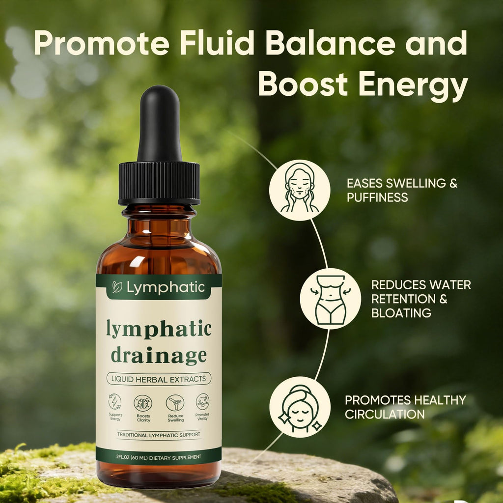Lymphatic Drainage Drops, Lymphatic System Support, Immune System, Natural Herbal Blends, Vegan & Non-GMO (1) - Maple Wellness Supplements