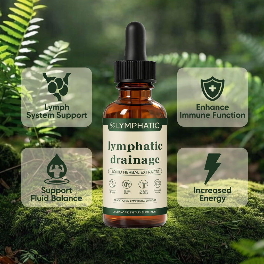 Lymphatic Drainage Drops, Lymphatic System Support, Immune System, Natural Herbal Blends, Vegan & Non-GMO (1) - Maple Wellness Supplements
