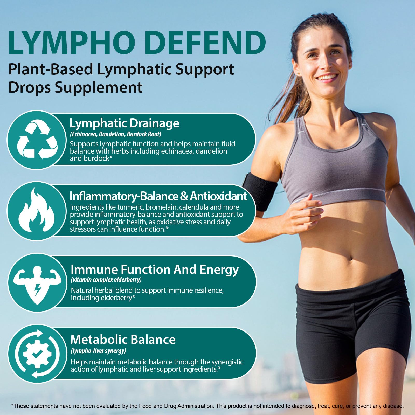 Lymphatic Drainage Drops, Natural Lymph Cleanse & Immune Support Supplement with Echinacea, Dandelion, Elderberry, Cleavers, Astragalus & Burdock, 2 FL OZ (1) - Maple Wellness Supplements