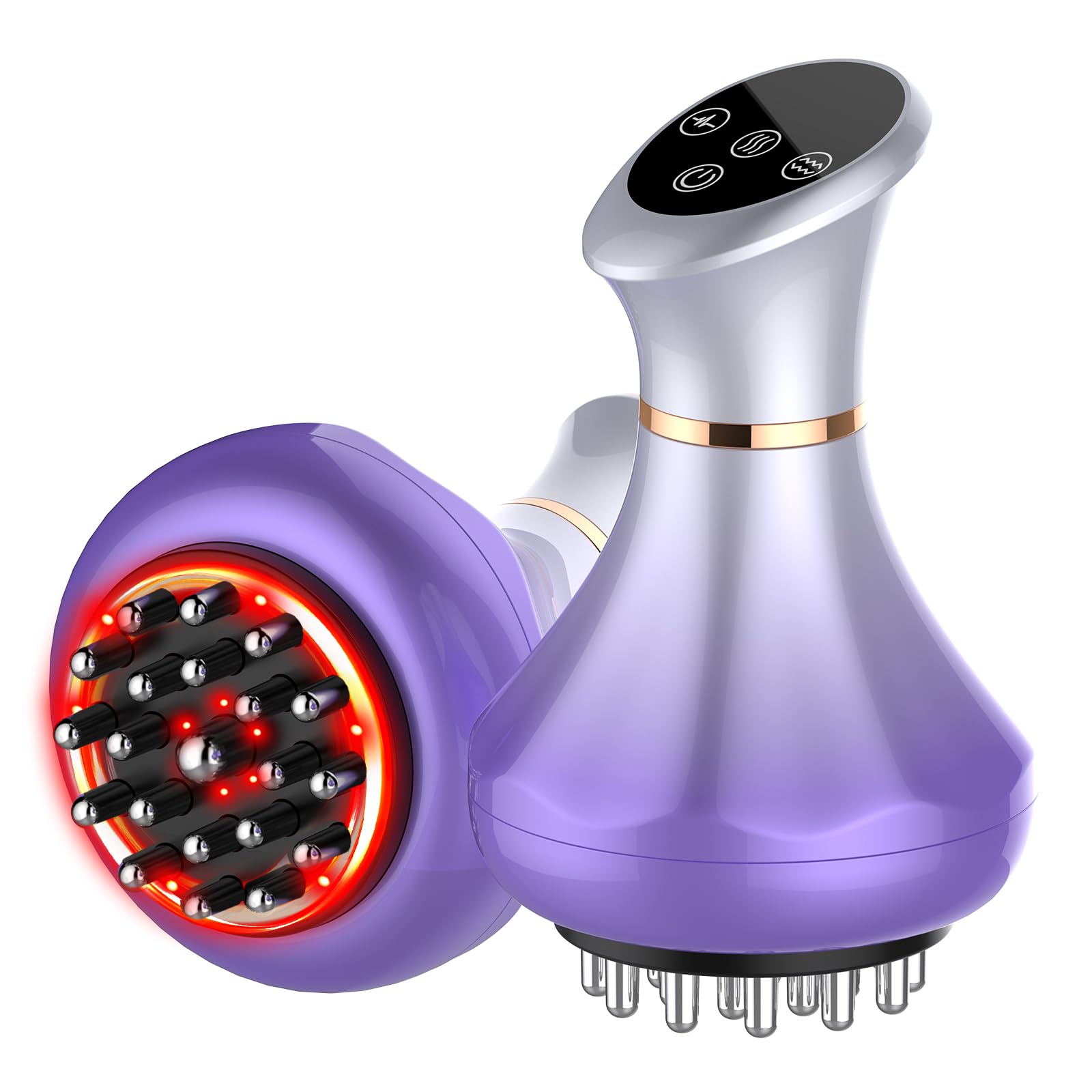 Lymphatic Drainage Massager, Anti Cellulite Massage Tool For Thigh & Belly Stretch Marks & Cellulite Reduction, Handheld Massage tools for Sciatica Nerve, Legs, Arms, Hip, Muscle, Low Back Pain Relief - Maple Wellness Supplements