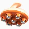 Lymphatic Drainage Massager with Cooling Steel Rollers for Body Sculpting, Cellulite & Sore Muscles, Grip-Friendly with Ergonomic Design for Arms, Thighs, Glutes and Stomach by M3 – Orange - Maple Wellness Supplements