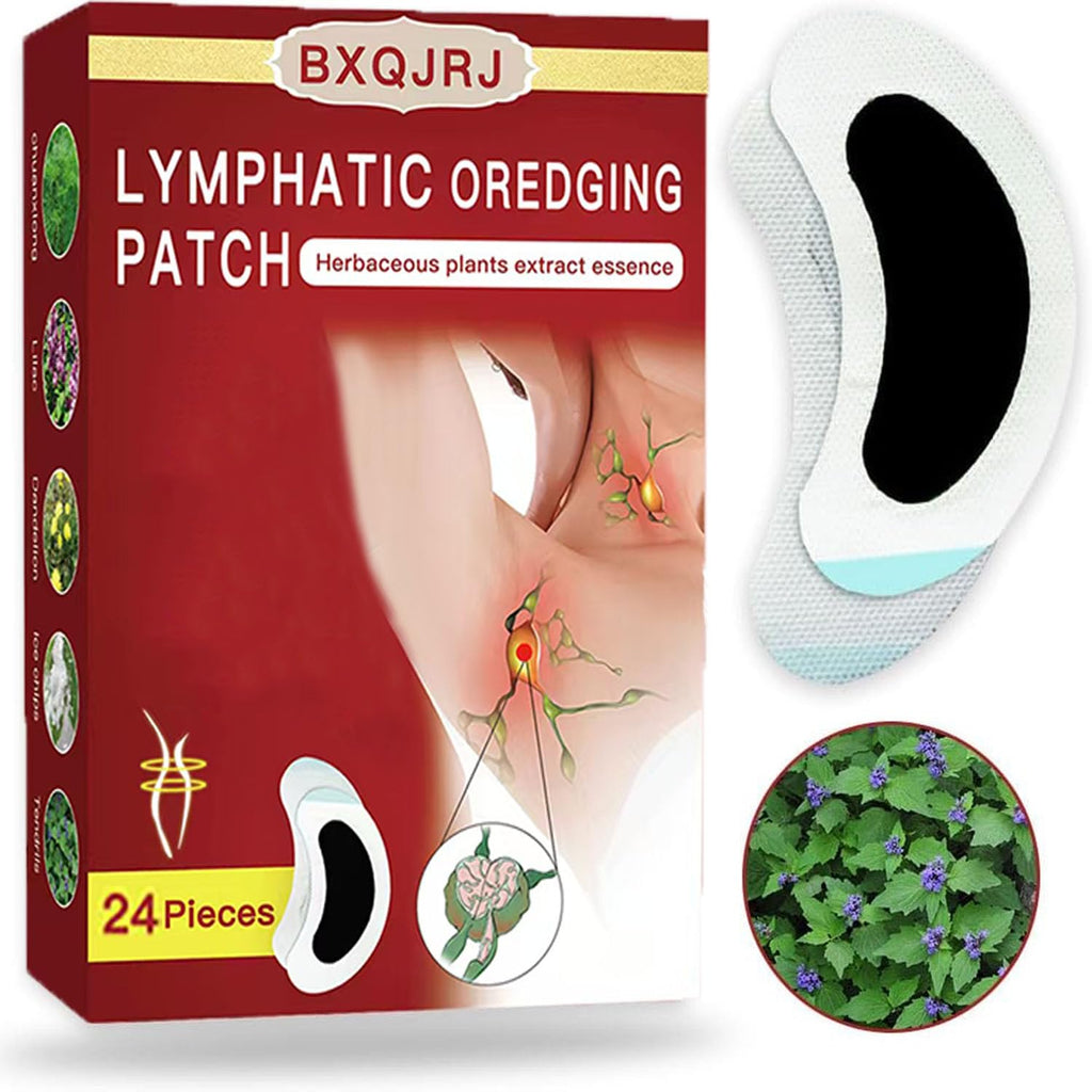 Lymphatic Drainage Patch,Herbal Lymph Nodes Patch,Herbal Lymphatic Drainage Care Patch,Lymphatic Drainage Patches,Lymph Nodes Patch, Lymphatic Massage（24PCS） - Maple Wellness Supplements