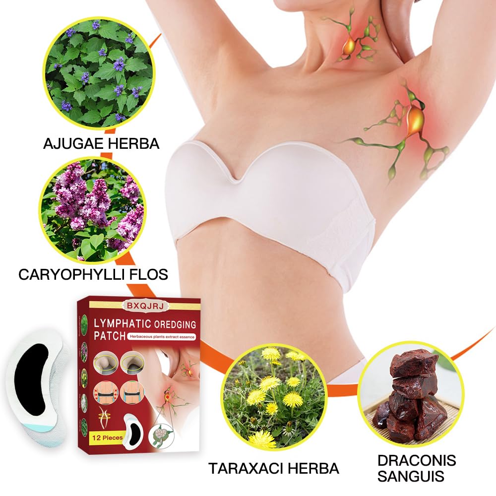 Lymphatic Drainage Patch,Herbal Lymph Nodes Patch,Herbal Lymphatic Drainage Care Patch,Lymphatic Drainage Patches,Lymph Nodes Patch, Lymphatic Massage（24PCS） - Maple Wellness Supplements