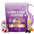 Lymphatic Drainage Supplement, Liver Cleanse Detox & Repair, 24-in-1 Herbal Blend with Echinacea, Dandelion, Burdock, Bromelain, Calendula, Turmeric - Lymph System Support, Less Bloating, 240 Softgels - Maple Wellness Supplements