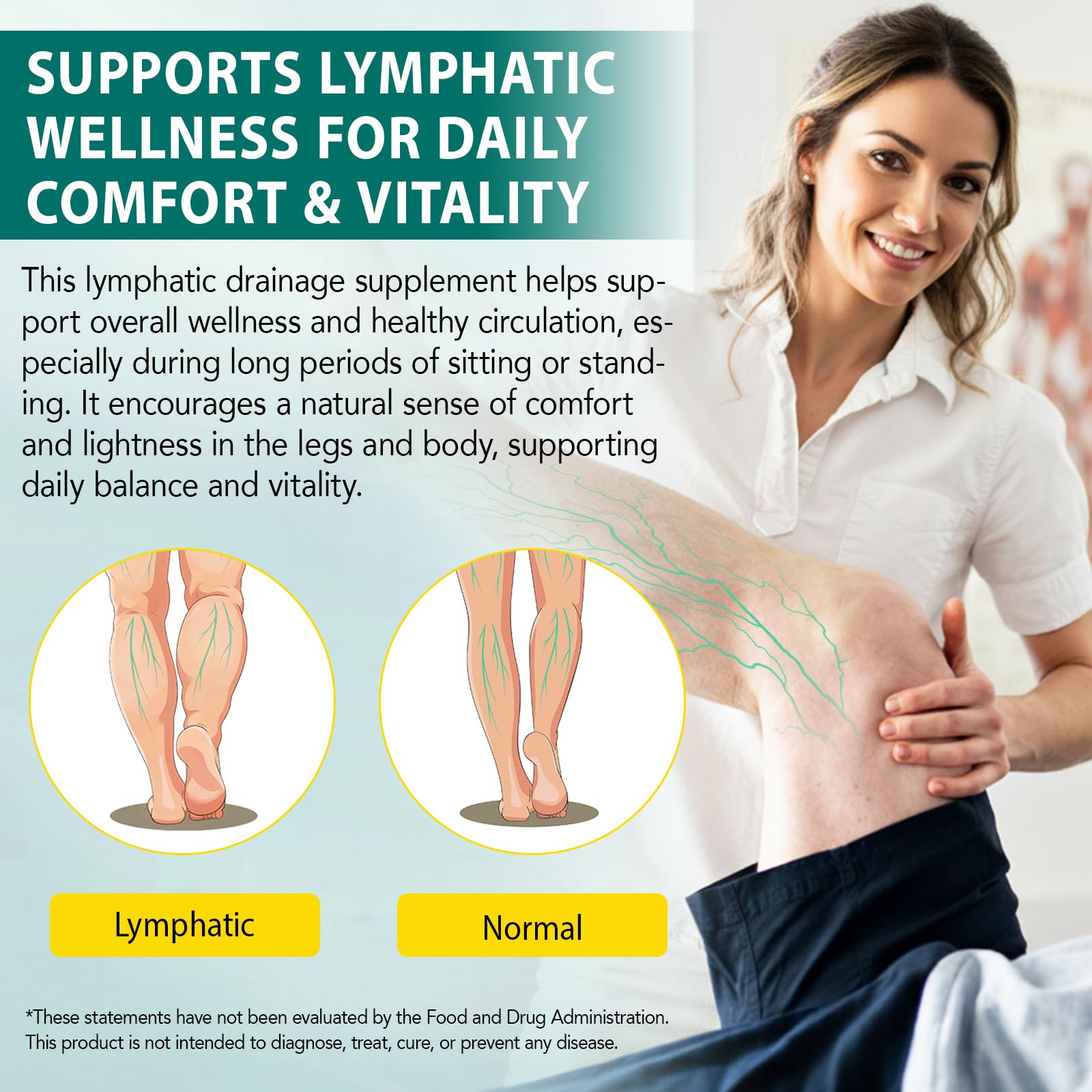 Lymphatic Drainage Supplements, 4275mg Lymph System Support Supplement for Women & Men, Daily Wellness Support, 21-in-1 Herbal Blend with Echinacea, Dandelion, Burdock, Turmeric & More, 240 Softgels - TrustMedUSA