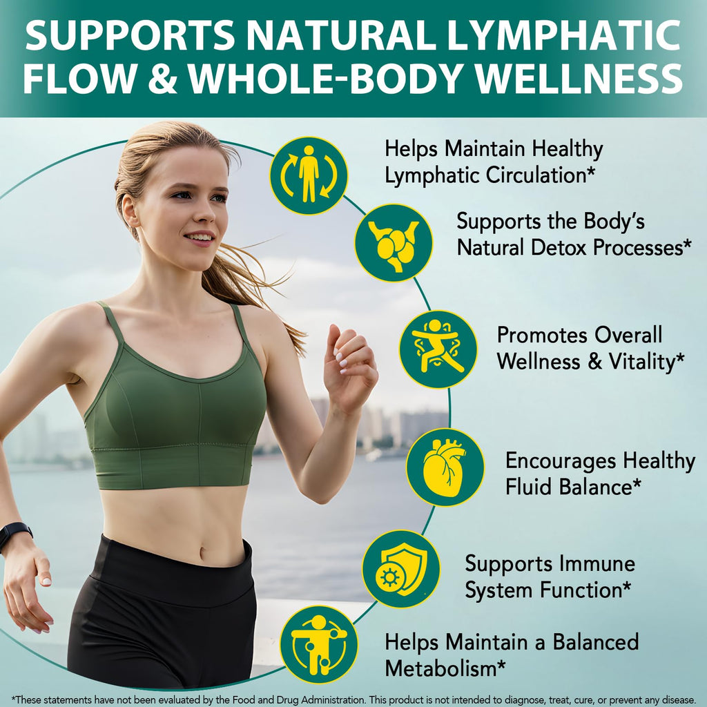 Lymphatic Drainage Supplements, 4275mg Lymph System Support Supplement for Women & Men, Daily Wellness Support, 21-in-1 Herbal Blend with Echinacea, Dandelion, Burdock, Turmeric & More, 240 Softgels - TrustMedUSA