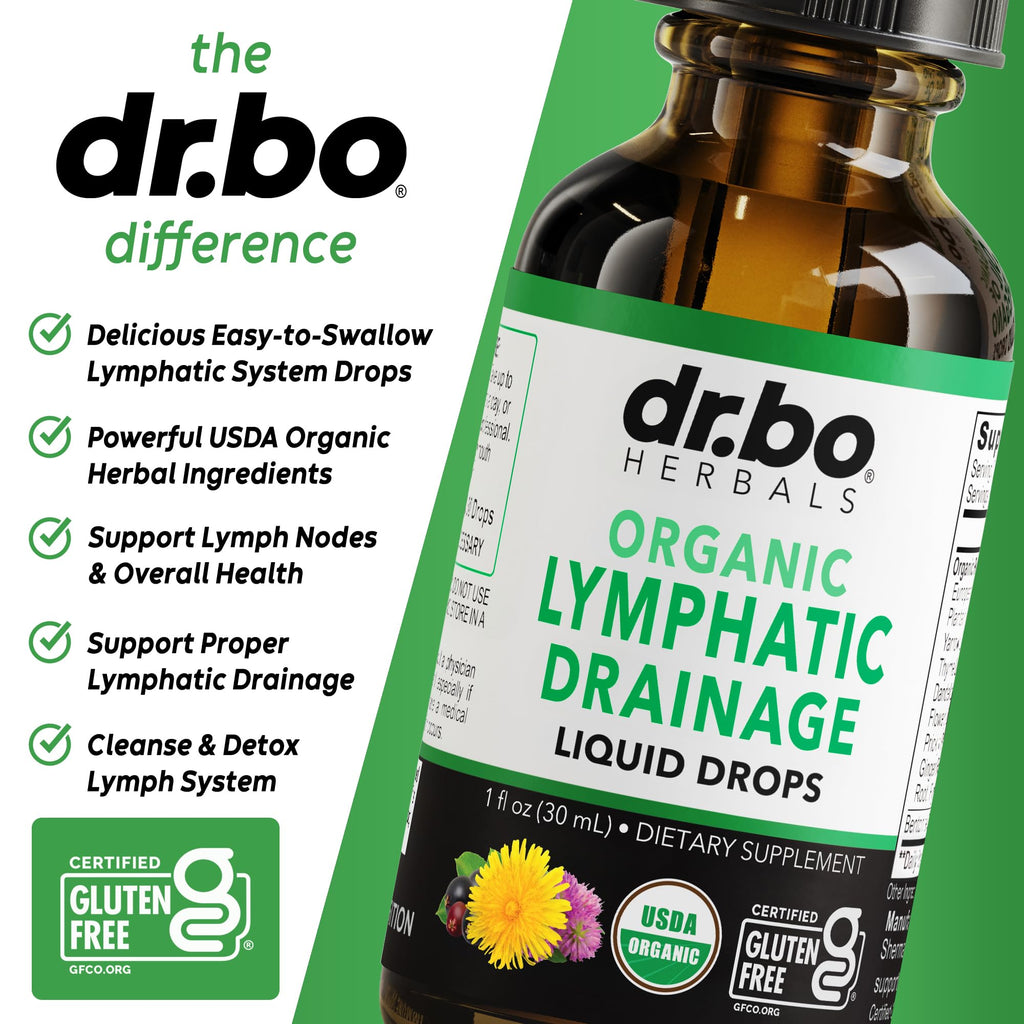 Lymphatic Drainage Supplements Drops - Organic Lymphatic Support Liquid Drops Cleanse with Echinacea, Lymph System Support Supplement, Lymph Node Detox Cleanse System Drainage - 1oz Non-GMO Organics - Maple Wellness Supplements