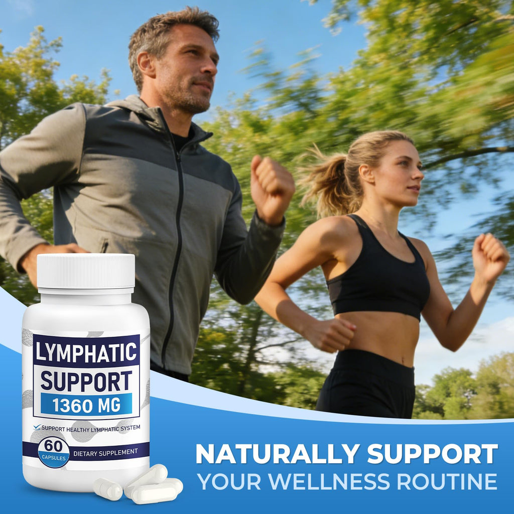 Lymphatic Drainage Supplements for Lymph System Cleanse & Immune Support, Lymphatic Support Supplement, Detox & Liver Health, Natural Herbal Blends with Echinacea, Dandelion, Burdock, 60 Capsules - Maple Wellness Supplements