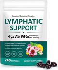 Lymphatic Drainage Supplements, Herbal Blend for Immune and Fluid Health for Men Women,with Dandelion, Burdock Root, Echinacea, Turmeric,240 Softgels for Lymph System Balance (Pack of 1) - Maple Wellness Supplements