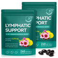 Lymphatic Drainage Supplements, Lymphatic Support Softgels for Immune Health, Plant-Based Formula with Echinacea, Burdock Root, Elderberry, Bromelain, Turmeric, 240 Softgels -2Pack - Maple Wellness Supplements