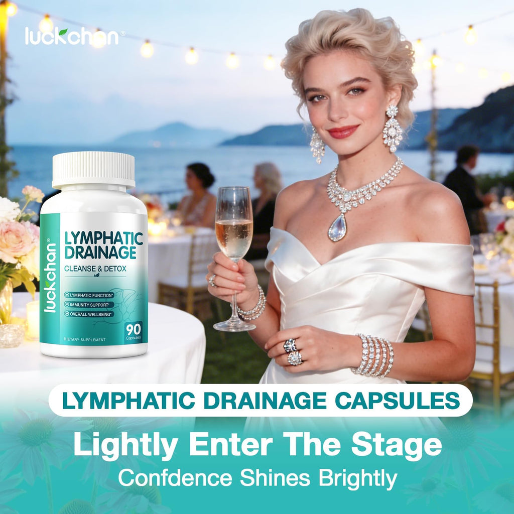 Lymphatic Drainage Supplements - Lymphatic System Support, Fluid Balance, Immune Support - Natural Lymphatic Cleanse & Detox Capsules with Dandelion, Echinacea, Burdock & More, 90 Capsules - Maple Wellness Supplements