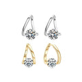 Lymphatic Germanium Earrings Lymphatic Drainage Earrings Atheniz Lymphatic Earrings Cubic Zirconia Earring Lymphatic Hoop Earrings for Women (gold+silver) - Maple Wellness Supplements