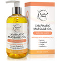 Lymphatic Massage Oil for Massage Therapy | 100% Natural Lymphatic Drainage Oil | Premium Quality with Arnica, Lemon & Ginger | for Post Surgery Recovery & Detox | 8oz by Brookethorne Naturals - Maple Wellness Supplements